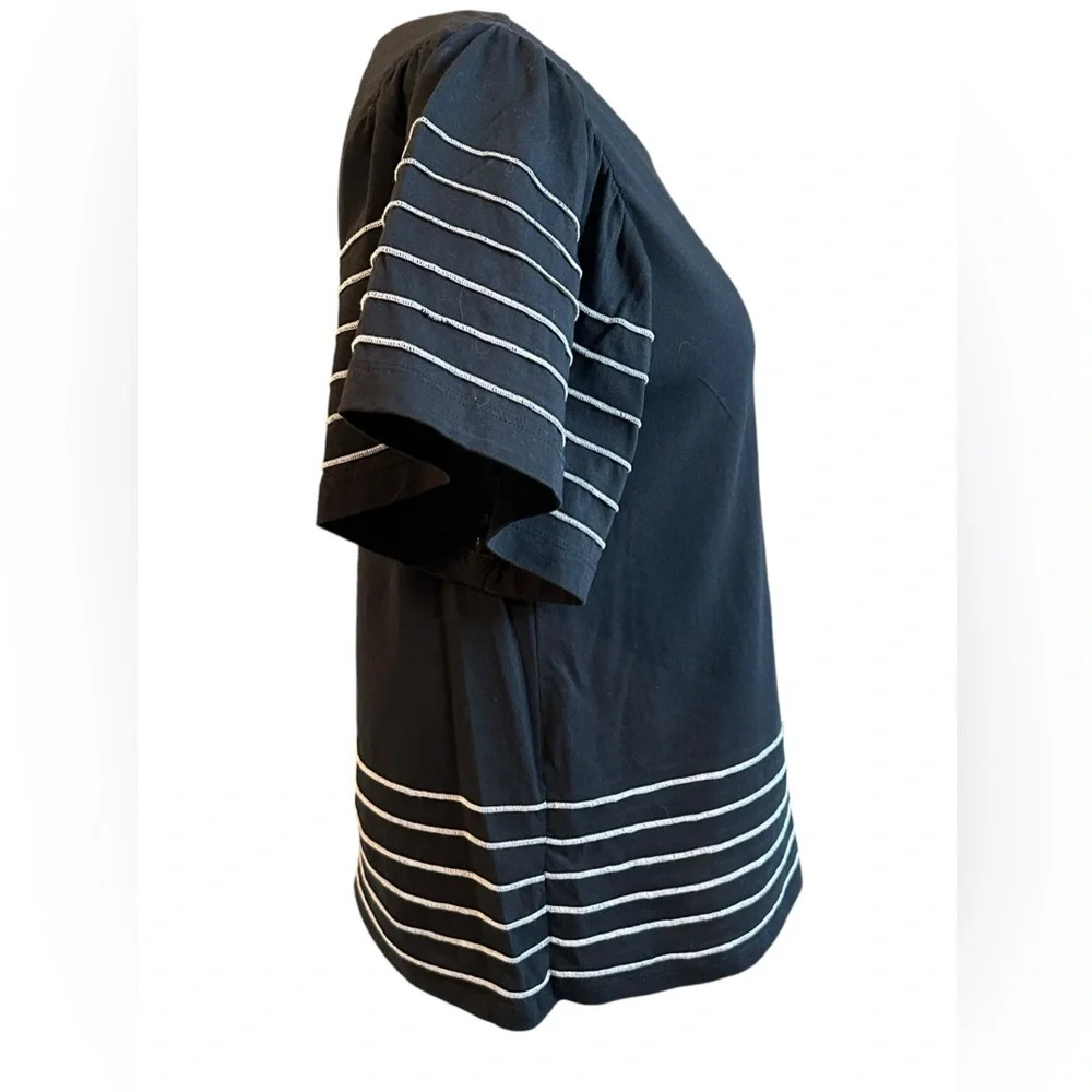 Maeve Navy Flutter Sleeve Tee - Picture 4 of 8